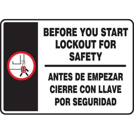 SPANISH BILINGUAL Safety Sign SBMLKT512VS